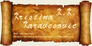Kristina Karavesović vizit kartica
